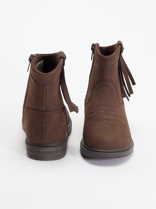 Botas efeito camurça - Kiabi Botas efeito camurça - Kiabi