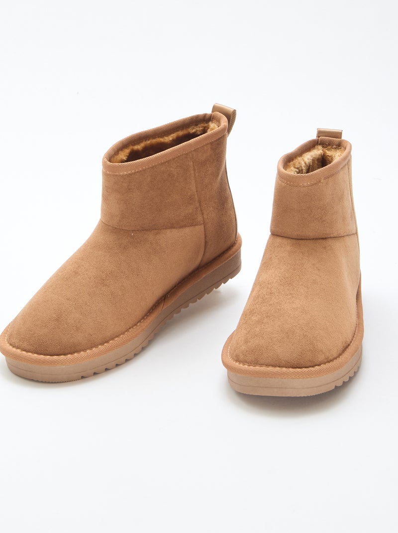 Botas em camurça Castanho - Kiabi