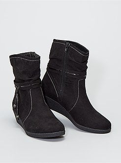 Botas em camurça sintética forradas - Kiabi