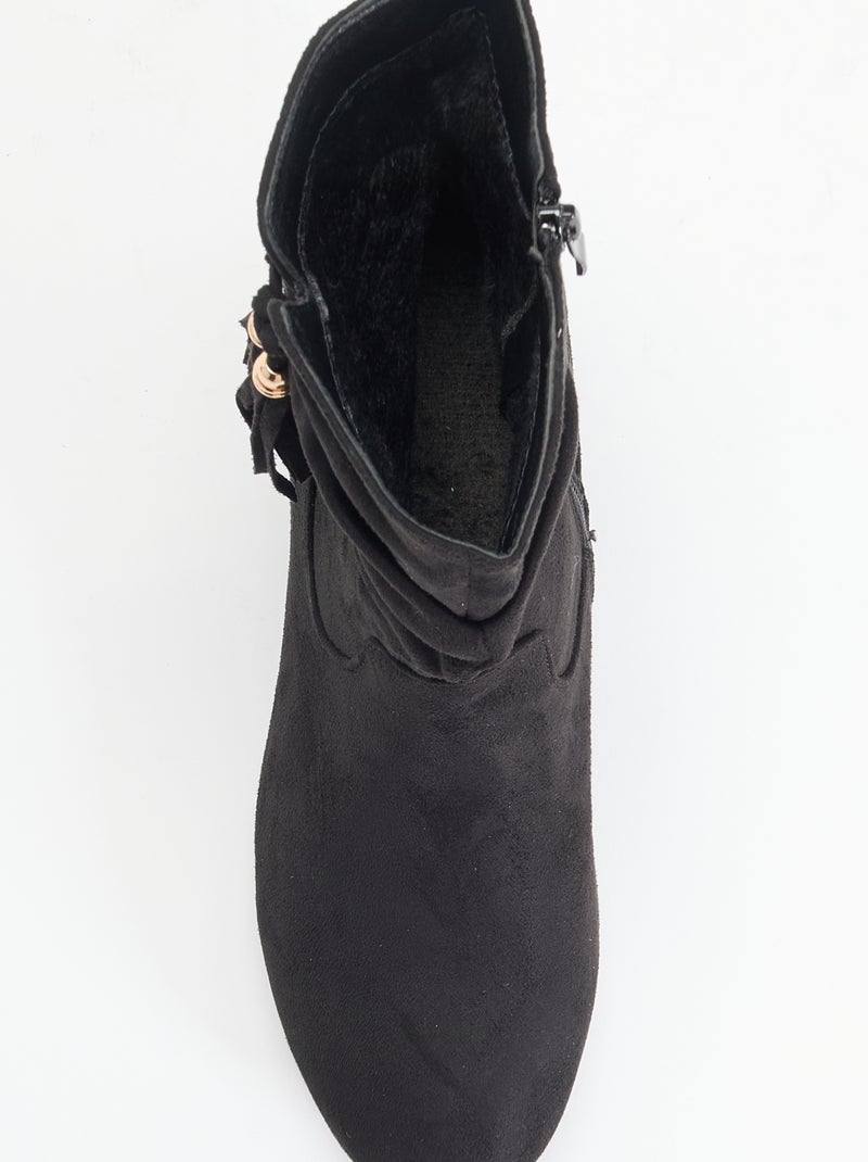 Botas em camurça sintética Preto - Kiabi
