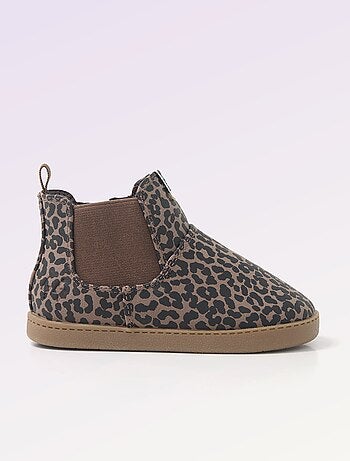 Kitchoun - Botas em imitação de pele com fole elástico