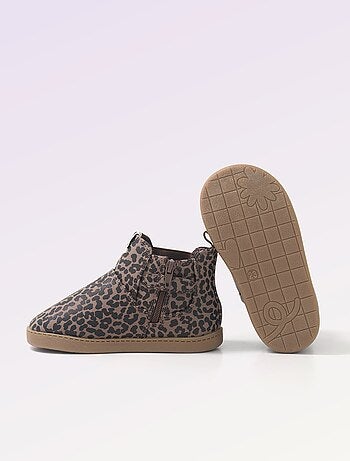 Kitchoun - Botas em imitação de pele com fole elástico
