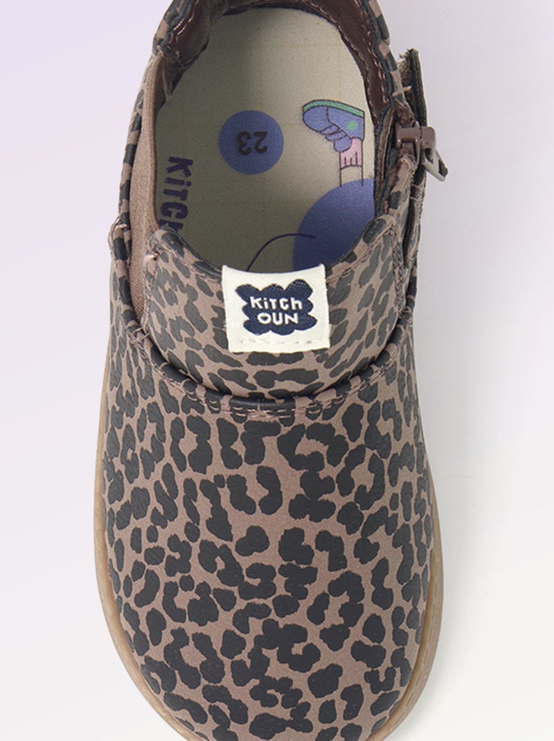 Botas em imitação de pele com fole elástico Bege - Kiabi
