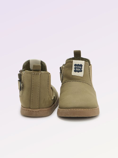 Botas em imitação de pele com fole elástico - Kiabi