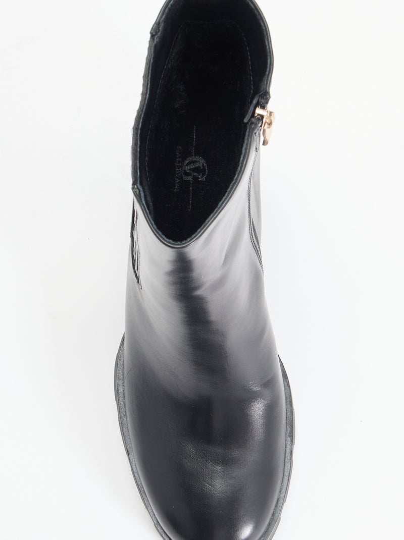 Botas em imitação de pele de salto alto Preto - Kiabi