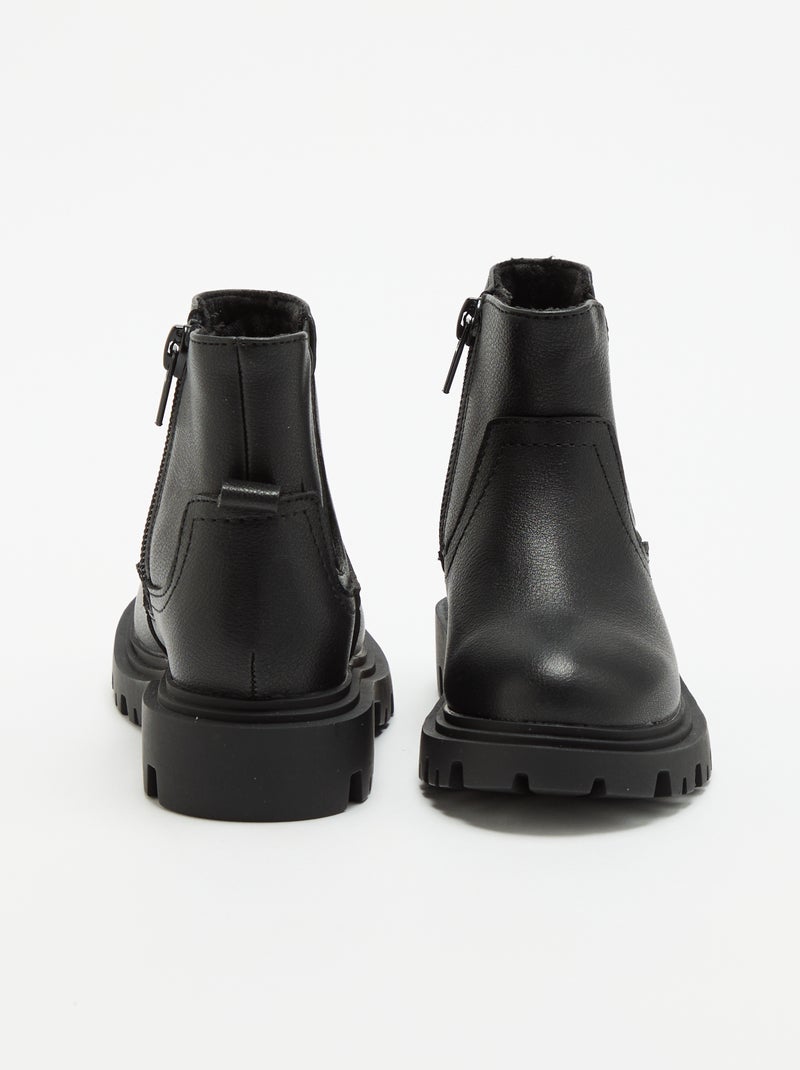 Botas em imitação de pele Preto - Kiabi