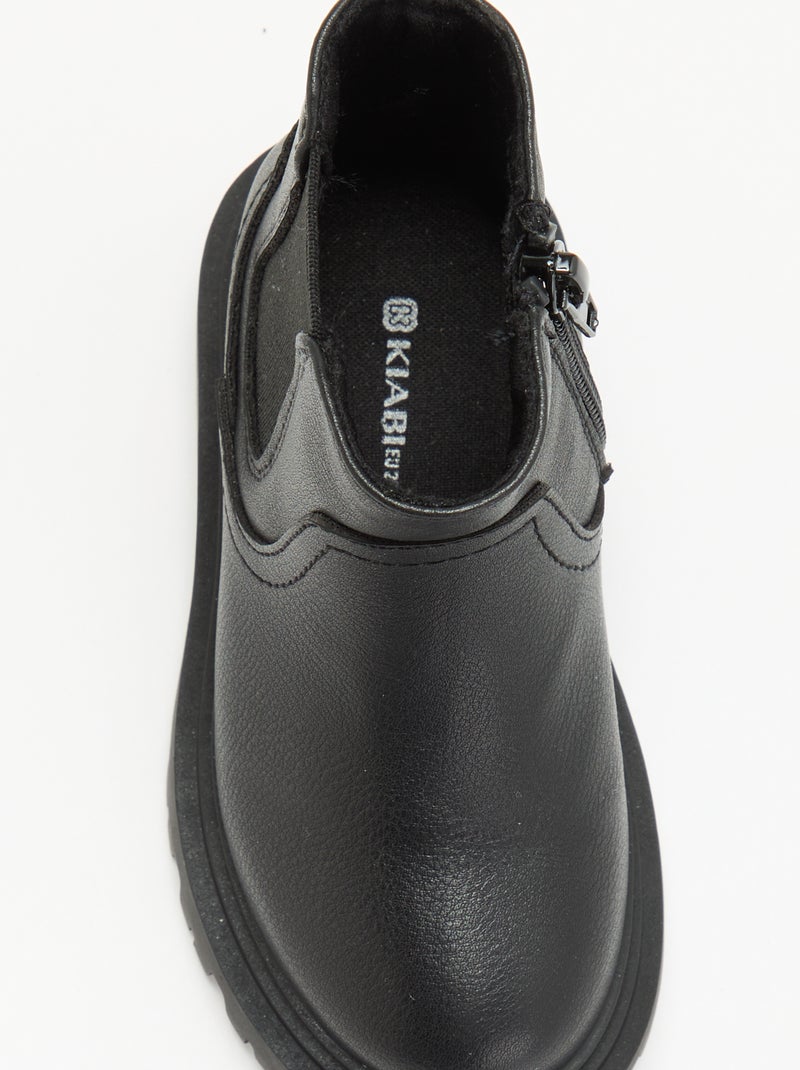 Botas em imitação de pele Preto - Kiabi