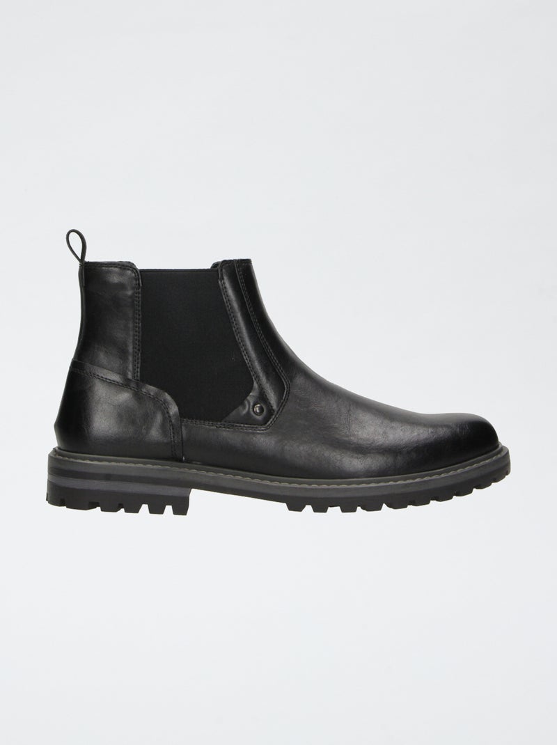 Botas em imitação de pele Preto - Kiabi