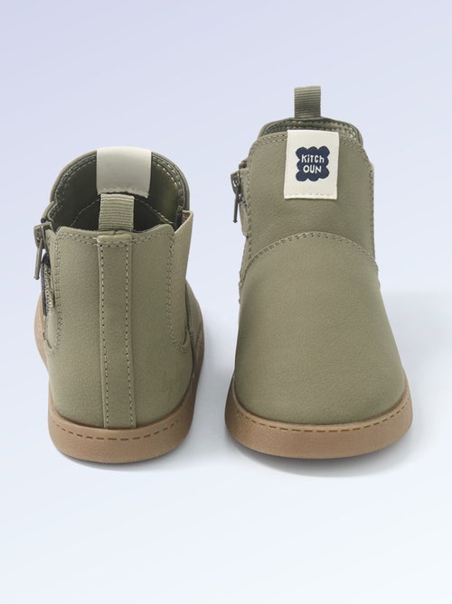 Botas em pele sintética - Motricidade 4: para andar - Kitchoun - Kiabi Botas em pele sintética - Motricidade 4: para andar - Kitchoun - Kiabi