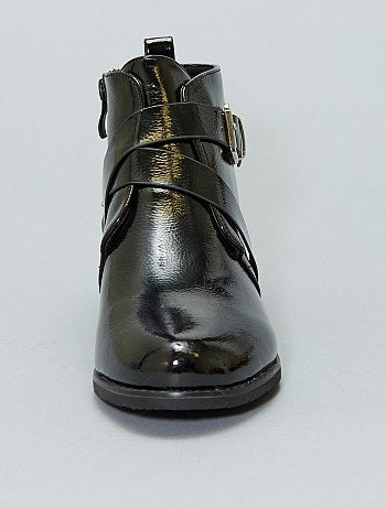 Botas em pele sintética de verniz - Kiabi