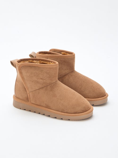 Botas estilo camurça em nobuck - Kiabi