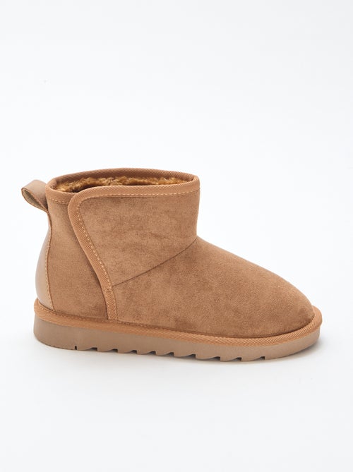 Botas estilo camurça em nobuck - Kiabi