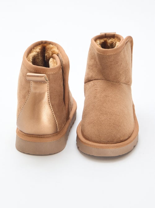 Botas estilo camurça em nobuck - Kiabi