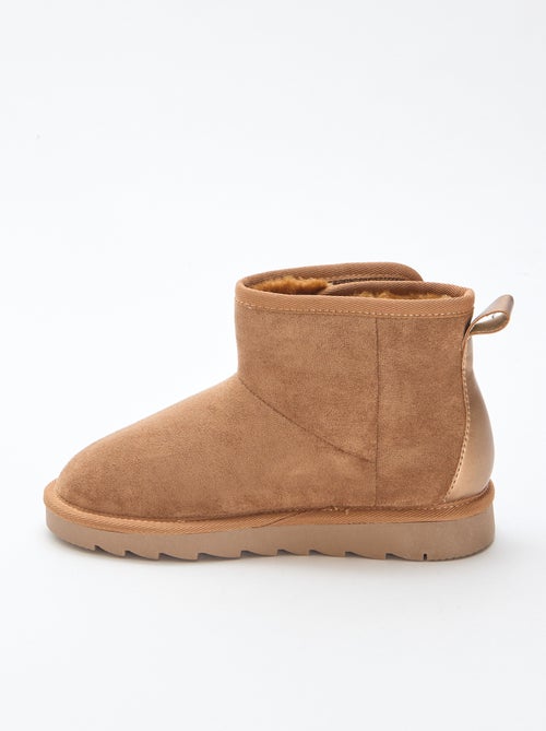 Botas estilo camurça em nobuck - Kiabi