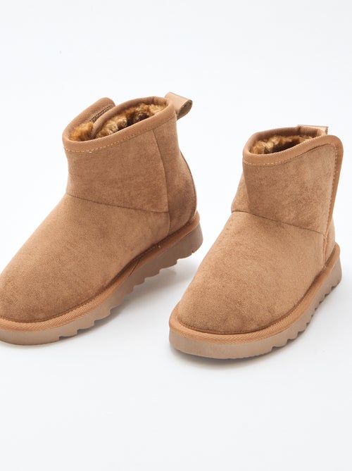 Botas estilo camurça em nobuck - Kiabi