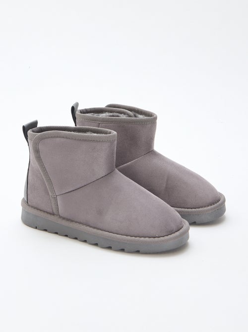 Botas estilo camurça em nobuck - Kiabi