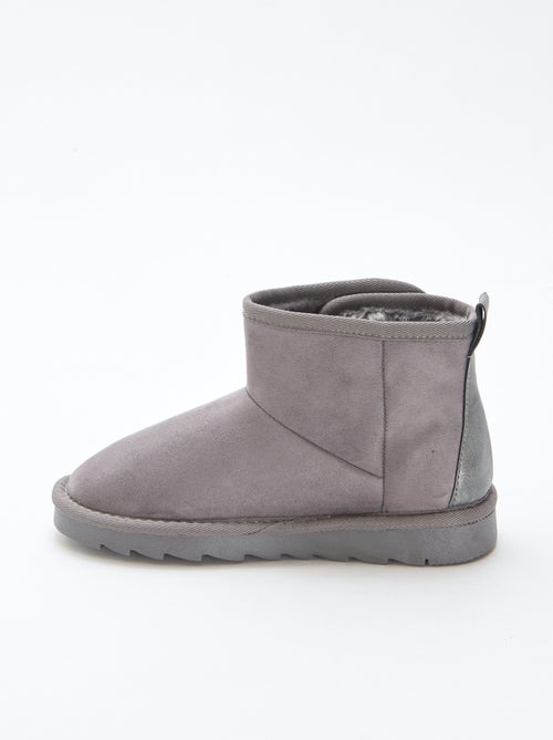 Botas estilo camurça em nobuck - Kiabi