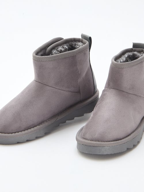 Botas estilo camurça em nobuck - Kiabi