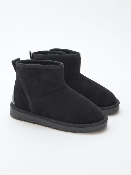 Botas estilo camurça em nobuck - Kiabi