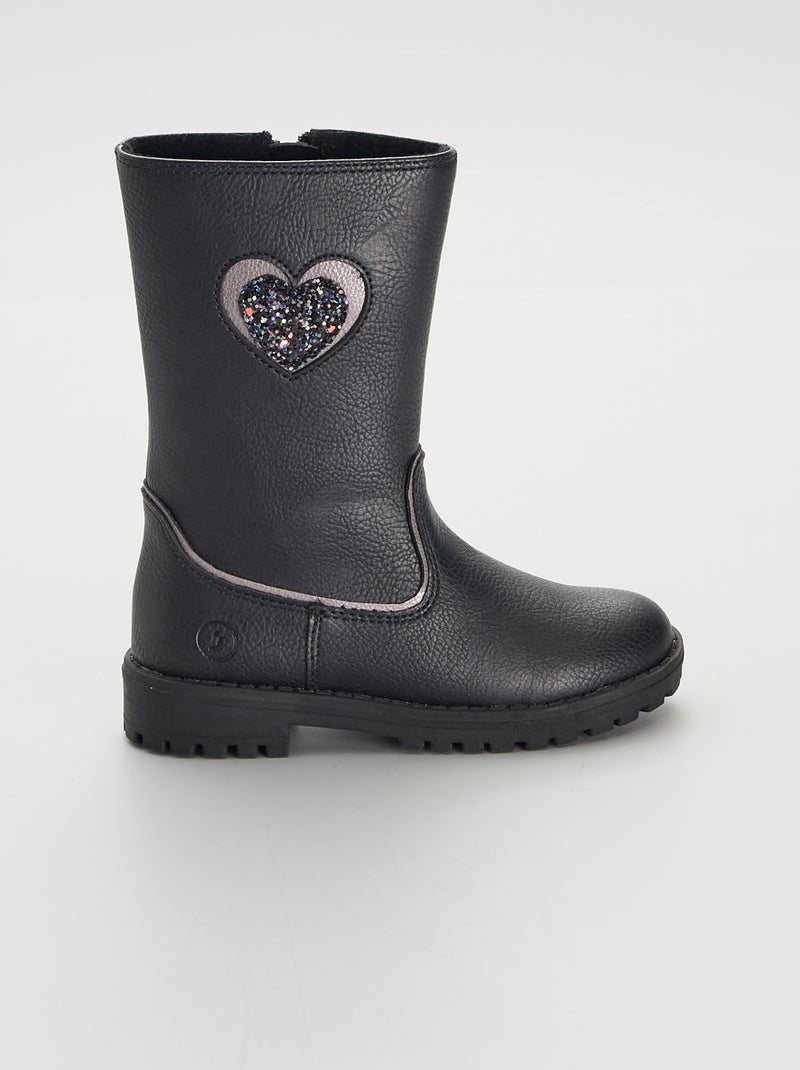 Botas estilo cavaleiro PRETO - Kiabi