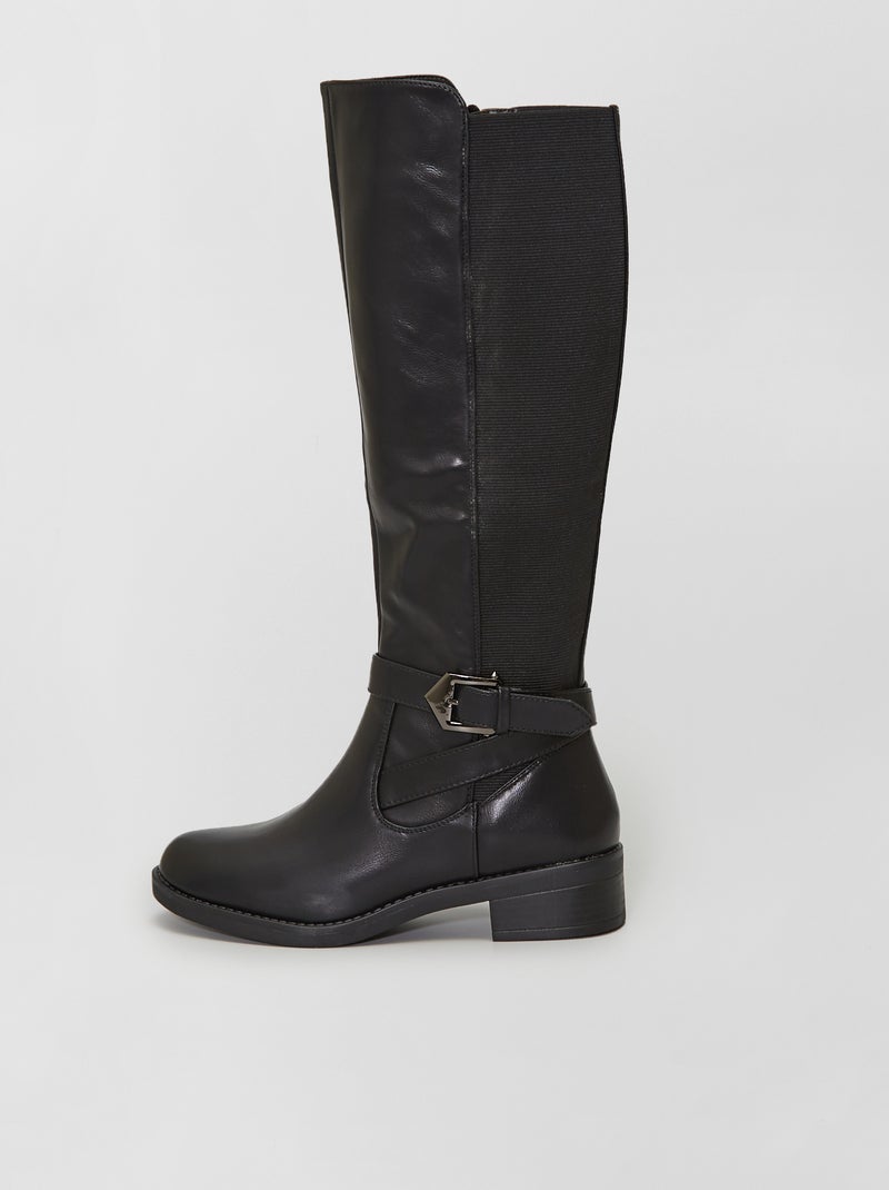 Botas estilo cavaleiro Preto - Kiabi
