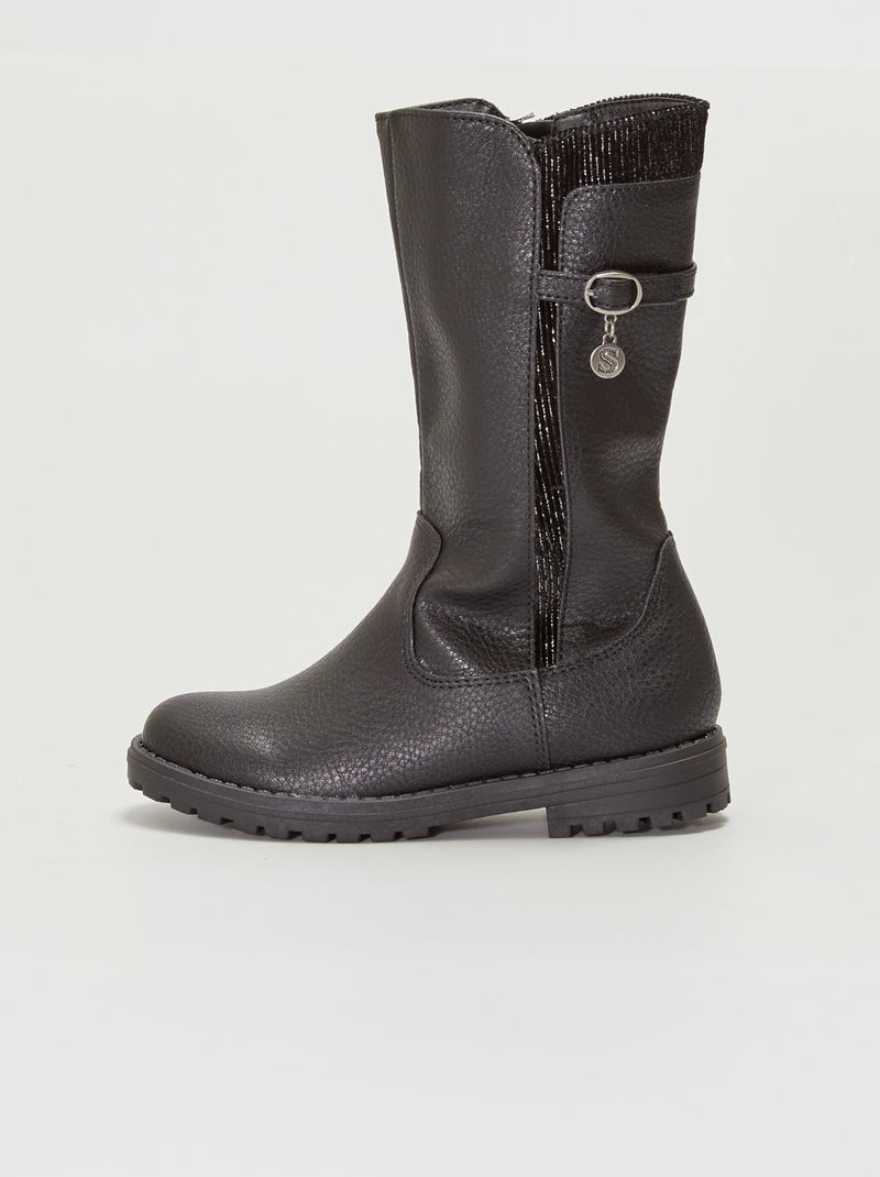 Botas estilo cavaleiro PRETO - Kiabi
