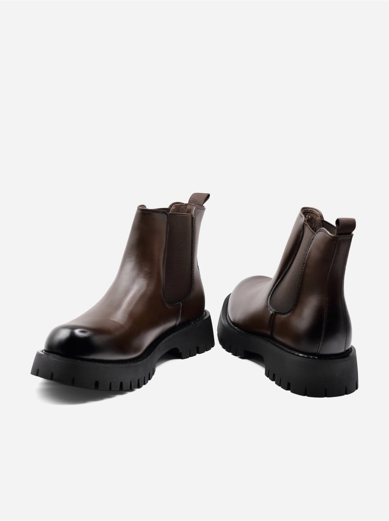 Botas estilo Chelsea - Uomo Castanho - Kiabi