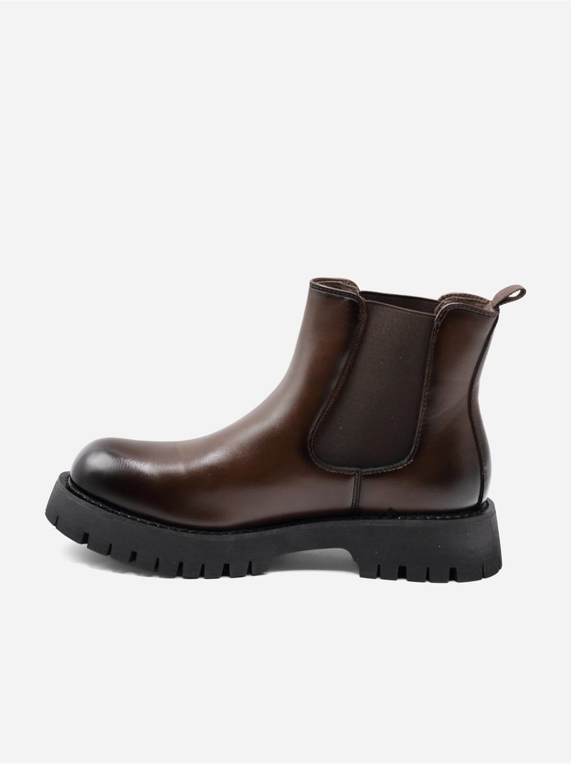 Botas estilo Chelsea - Uomo Castanho - Kiabi