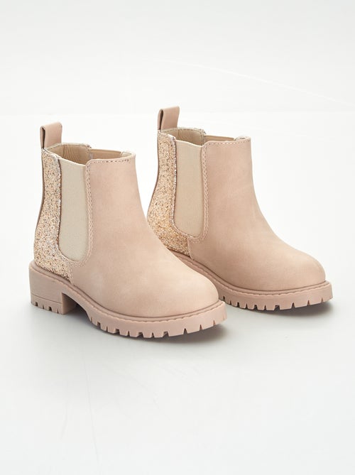 Botas estilo 'Chelsea' brilhantes - Kiabi