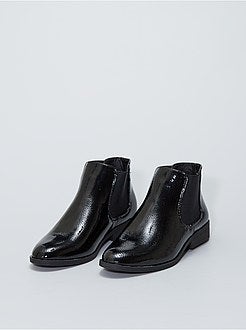 Botas estilo 'Chelsea' de verniz - Kiabi