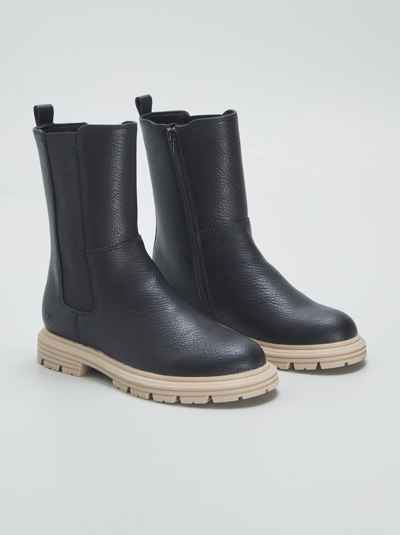 Botas estilo chelsea PRETO - Kiabi