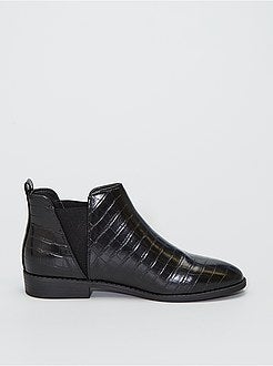 Botas estilo 'Chelsea' tipo crocodilo - Kiabi
