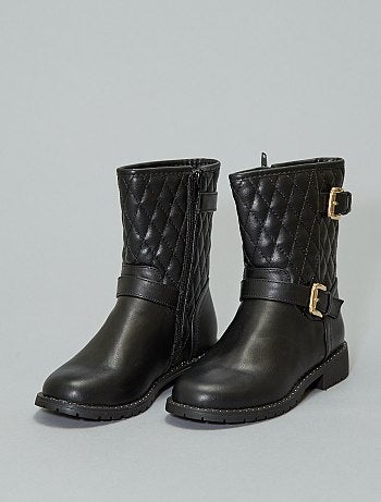 Botas estilo motard acolchoadas - Kiabi