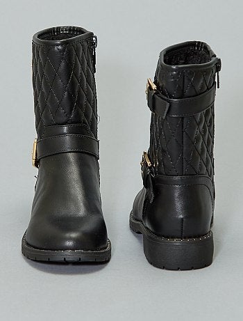 Botas estilo motard acolchoadas - Kiabi