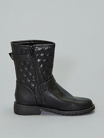 Botas estilo motard acolchoadas - Kiabi