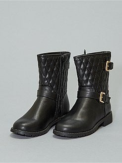 Botas estilo motard acolchoadas - Kiabi