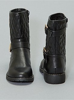 Botas estilo motard acolchoadas - Kiabi