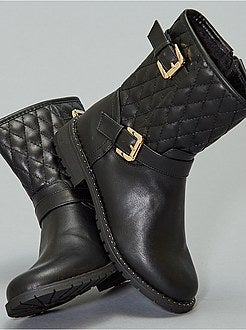 Botas estilo motard acolchoadas - Kiabi