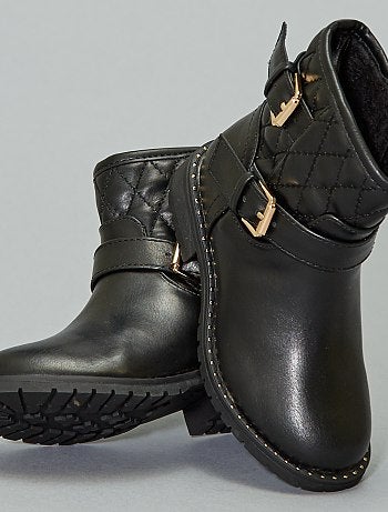 Botas estilo motard acolchoadas - Kiabi