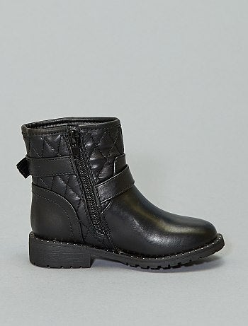 Botas estilo motard acolchoadas - Kiabi