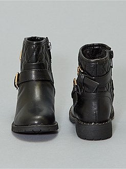 Botas estilo motard acolchoadas - Kiabi