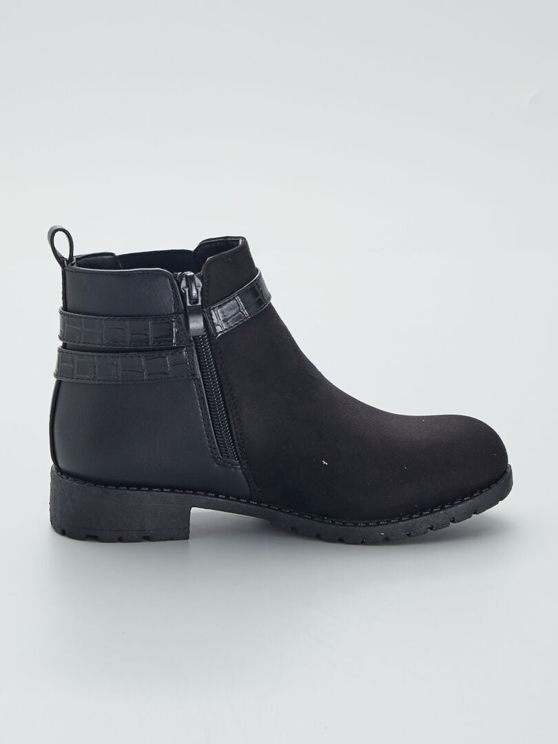 Botas estilo motard Preto - Kiabi