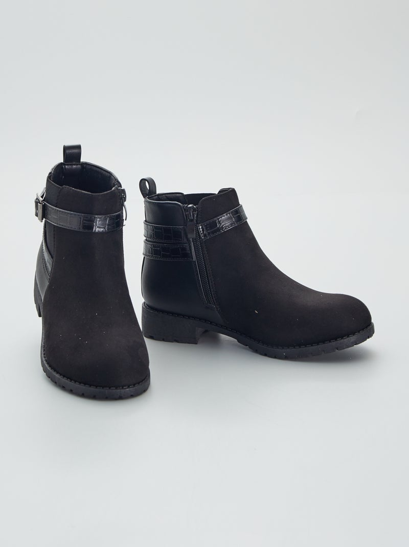 Botas estilo motard Preto - Kiabi