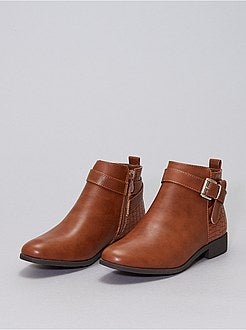 Botas estilo pele de cobra - Kiabi