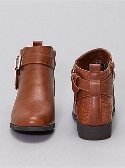 Botas estilo pele de cobra - Kiabi