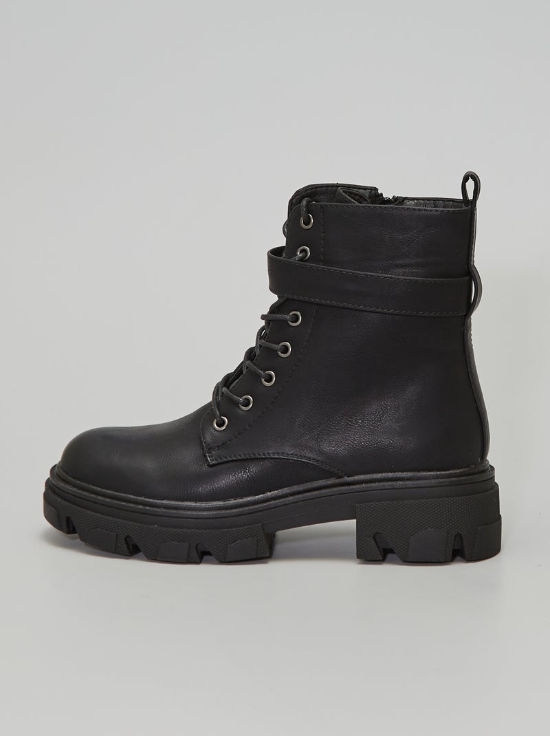 Botas estilo ranger Preto - Kiabi