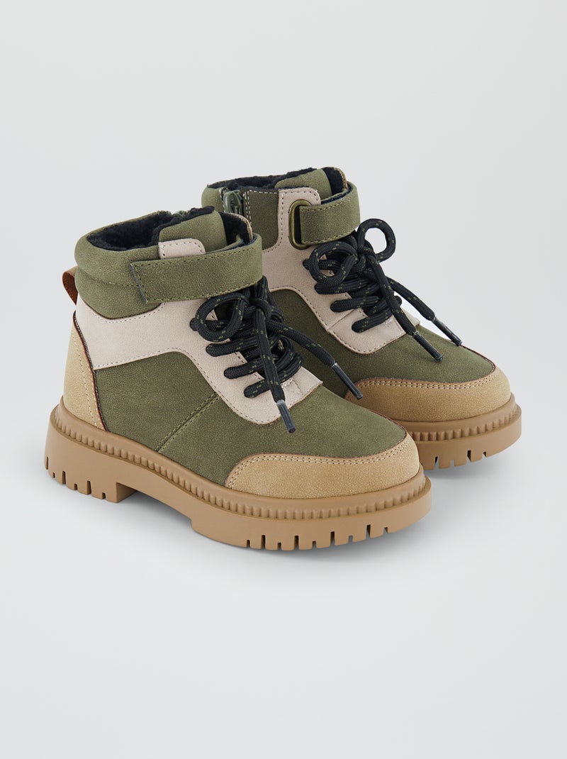 Botas estilo 'trekking' CAQUI - Kiabi