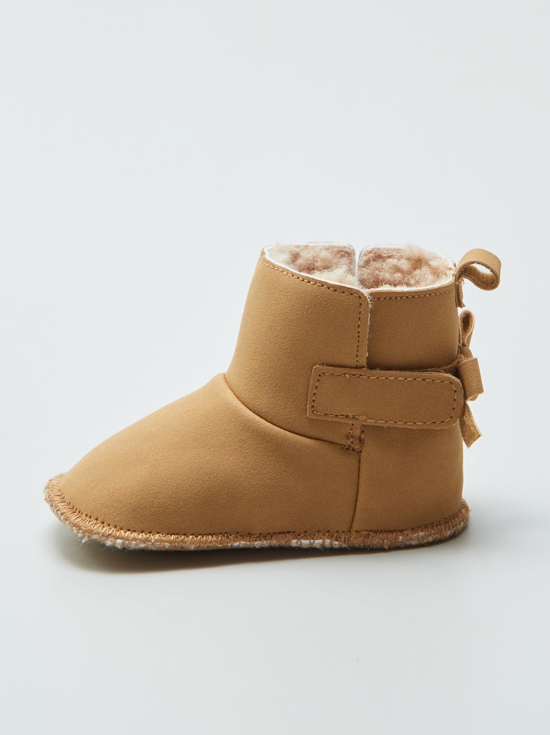Botas forradas - primeiros passinhos CASTANHO - Kiabi