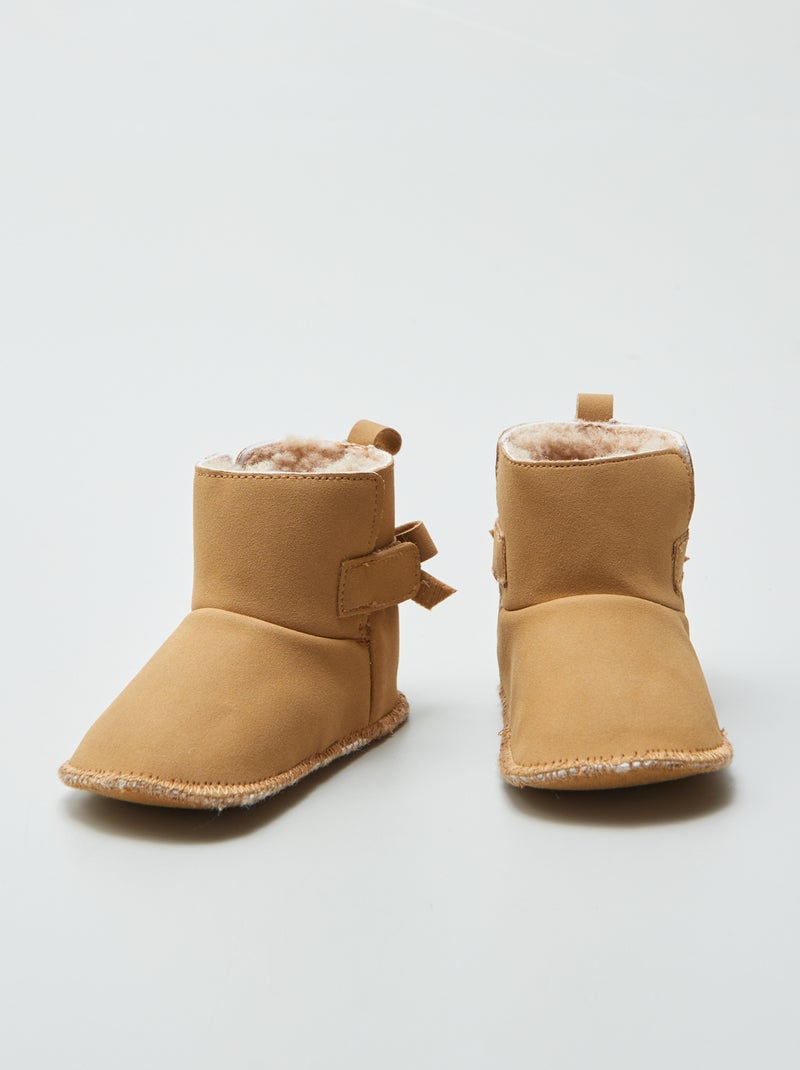 Botas forradas - primeiros passinhos CASTANHO - Kiabi