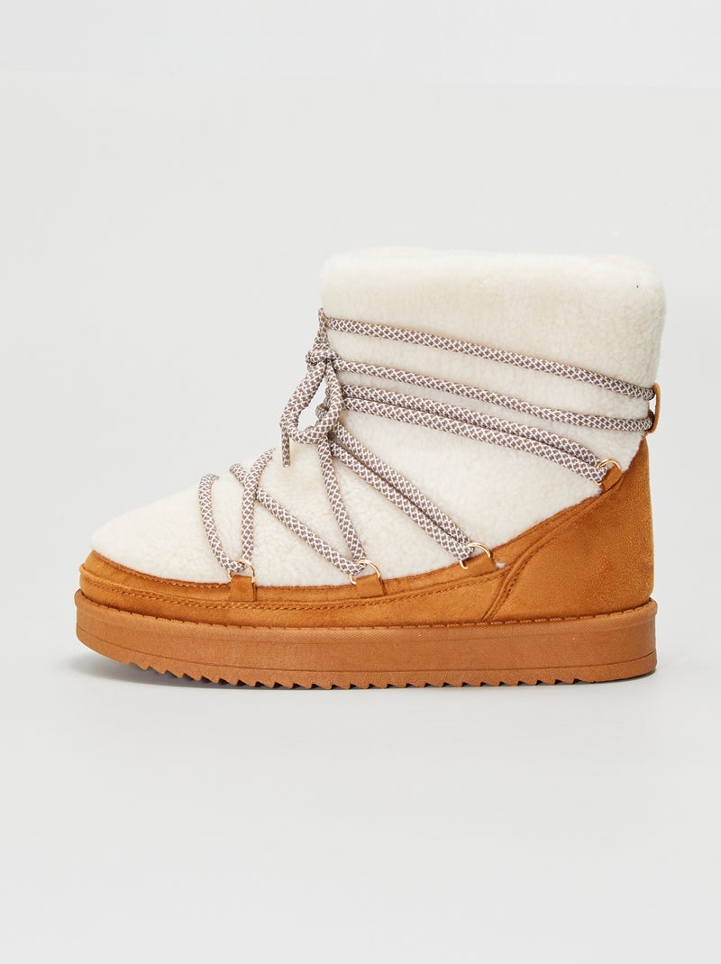 Botas forradas bicolores CASTANHO - Kiabi